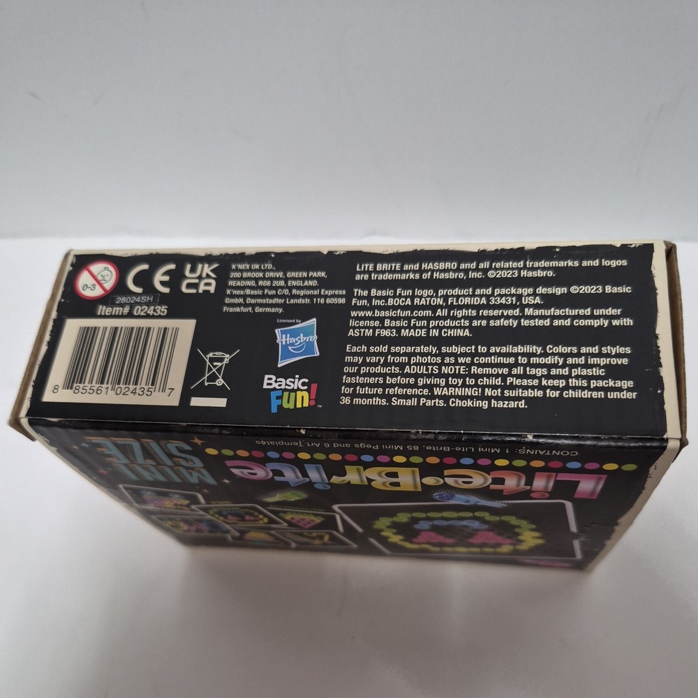 Lite Brite Mini Size Magic Screen Retro Toy Hasbro Basic Fun 92 Pieces NEW - Picture 5 of 9